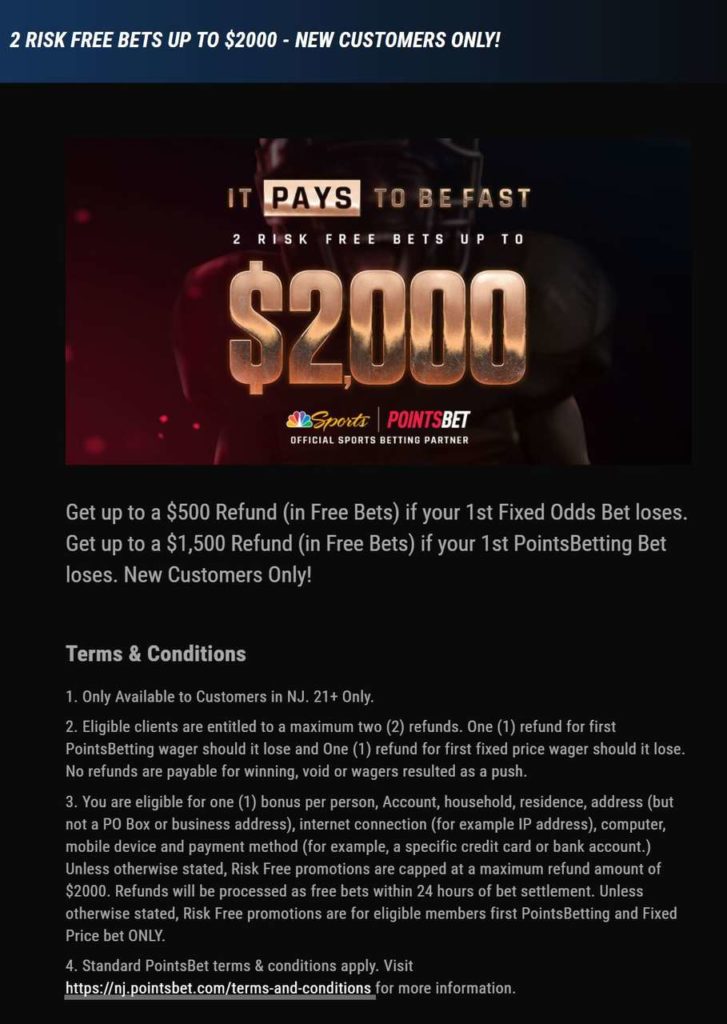 Risk Free Bet Up To $1,000 Notes from the Sports Nerds